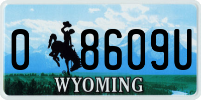 WY license plate 08609U