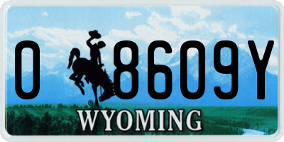 WY license plate 08609Y