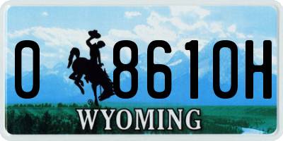 WY license plate 08610H
