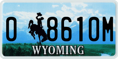 WY license plate 08610M