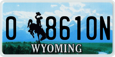 WY license plate 08610N