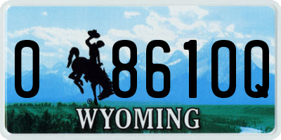 WY license plate 08610Q