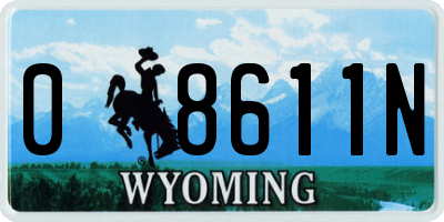 WY license plate 08611N