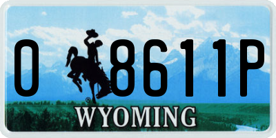 WY license plate 08611P