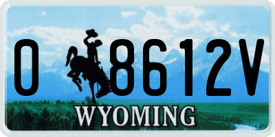 WY license plate 08612V