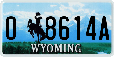 WY license plate 08614A