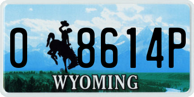 WY license plate 08614P