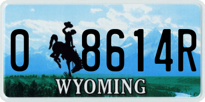 WY license plate 08614R