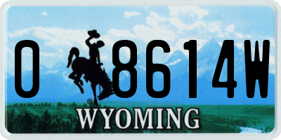 WY license plate 08614W