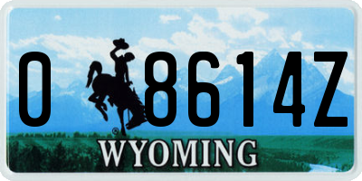 WY license plate 08614Z