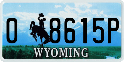 WY license plate 08615P