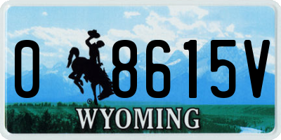 WY license plate 08615V