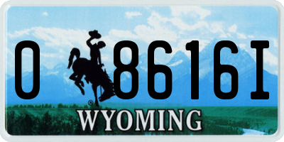 WY license plate 08616I