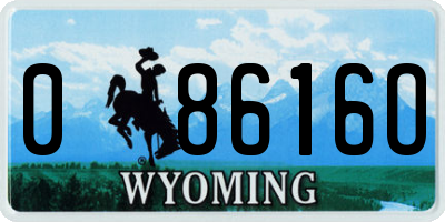 WY license plate 08616O