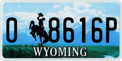 WY license plate 08616P