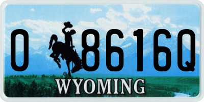 WY license plate 08616Q