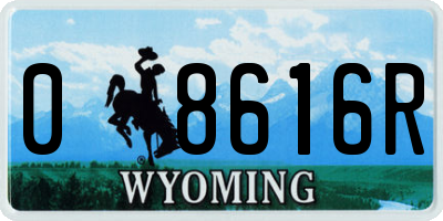 WY license plate 08616R