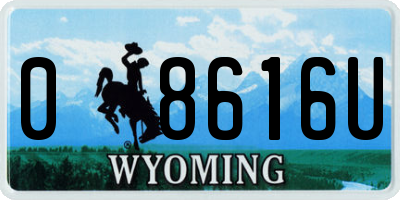 WY license plate 08616U
