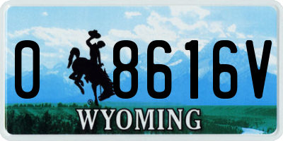 WY license plate 08616V