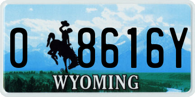 WY license plate 08616Y
