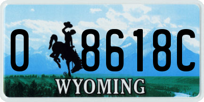 WY license plate 08618C