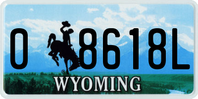 WY license plate 08618L