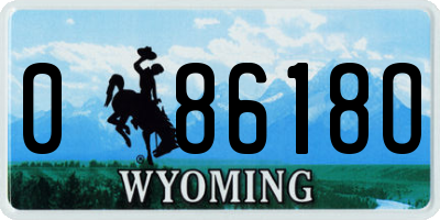 WY license plate 08618O