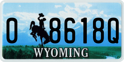 WY license plate 08618Q