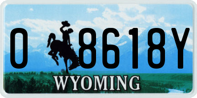 WY license plate 08618Y