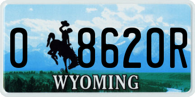 WY license plate 08620R