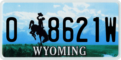WY license plate 08621W