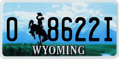 WY license plate 08622I