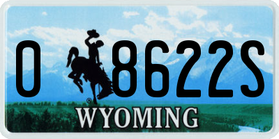 WY license plate 08622S