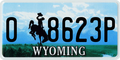 WY license plate 08623P