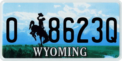 WY license plate 08623Q