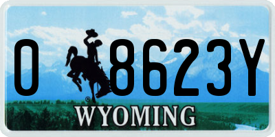 WY license plate 08623Y
