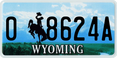 WY license plate 08624A