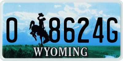 WY license plate 08624G