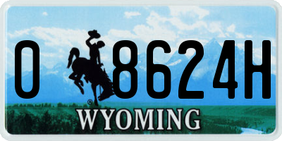 WY license plate 08624H