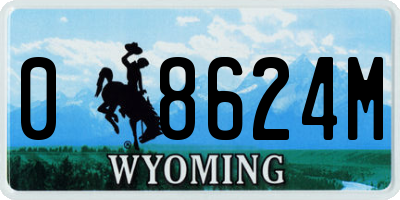 WY license plate 08624M