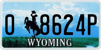 WY license plate 08624P