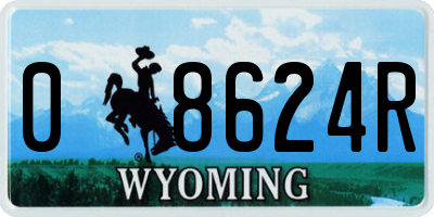 WY license plate 08624R