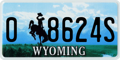 WY license plate 08624S