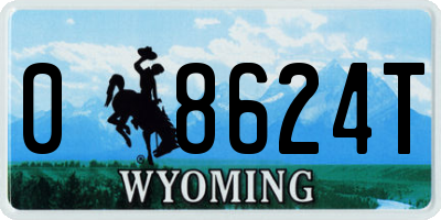 WY license plate 08624T