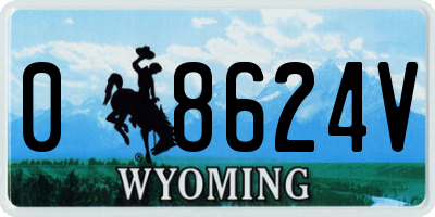 WY license plate 08624V