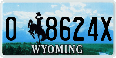WY license plate 08624X
