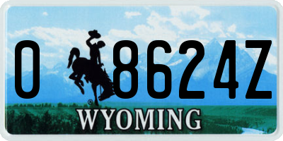 WY license plate 08624Z