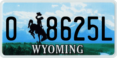 WY license plate 08625L