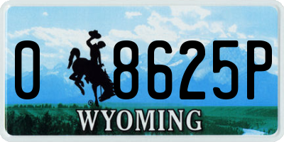 WY license plate 08625P