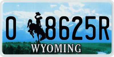 WY license plate 08625R